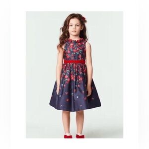 AMERICAN GIRL X JANIE AND JACK WRAPPED IN ROSES PARTY DRESS Size 5 Girls